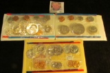 1973, 74 & 1990 U.S. Mint Sets. Original as issued.