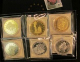 Six-piece Set of Medallions and Replicas in a case. Very attractive.