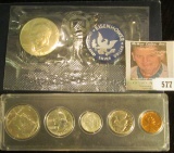 1964 D Silver BU Year Set in a Snaptight case & 1971 S Brilliant Uncirculated Silver Eisenhower Doll