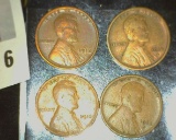 1912 P, D, S, & 13 P Lincoln Cents. Grading Good to Fine.