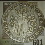 1785 Frankreich FRANCE Ecu 1785 R Orleans LOUIS XVI silver, holed.