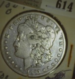 1887 New Orleans Mint Morgan Silver Dollar.