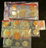 1997 U.S. Mint Set. Original as issued; 1974 D Mint Set in red pack; 1988P Mint Set in blue pack; &