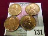 1909 P, 1909 P VDB both AU, 16S EF, & 31S EF Lincoln Cents.