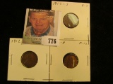 1912 P, D, & S Lincoln Cents, G-VF.