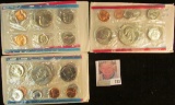 1972, 73, & 74 U.S. Mint Sets in original cellophane.