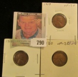 1919P VF, 19D  VF, & 20 P VF Lincoln Cents.