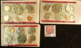 1975, 77, & 78 U.S. Mint Sets in original cellophane and envelopes.