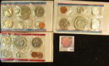 1975, 77, & 78 U.S. Mint Sets in original cellophane and envelopes.