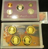 1989 S U.S. Proof Set, original as issued & 2009 S United States Presidential $1 Coin four-piece Pro