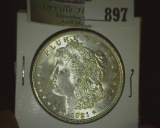 1921 P Brilliant Uncirculated Morgan Silver Dollar.