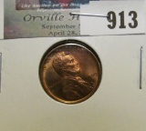 1909 P VDB Lincoln Cent, Brilliant Uncirculated with a couple of toning spots.