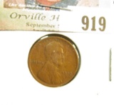 1910 S Lincoln Cent, VG. Rare Date.