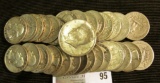 (29) Old Silver Washington Quarters; & 1964 P Silver Kennedy Half Dollar.
