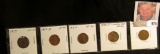 1919 P, D, 20 P, D, & S Lincoln Cents. All VF.