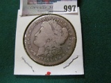 1880 S Morgan Silver Dollar, Reeded around the edge 