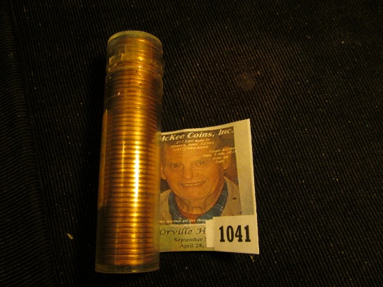 1962 Original BU Roll of Canada Maple Leaf Cents in a plastic tube.