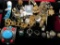 Grab bag of gold filled, gold plate, costume and silver jewelry, heavy group, 480 grams