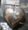 Large, hollow, hand tooled heart pendant/charm marked 925, 16 grams
