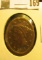 1845 Large Cent, F, value $30