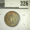 1903 Indian Head Cent, AU+ toned, value $20