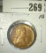 1928 Lincoln Cent, BU MS63+ RB, value $13