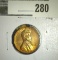 1933 Lincoln Cent, BU MS63+ RED, value $30