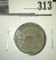 1882 Shield Nickel, F, value $35