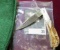 Folding stag handled hand made custom pocket knife made by Wayne Beck of North Carolina, blade is si
