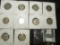 10 Jefferson Nickels, 1938PDS, 1939PDS, 1941, 1942-D, 1950-D &1951-S, includes both key date and AU