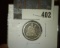 1887 Seated Liberty Dime, F, value $20