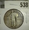 1930-S Standing Liberty Quarter, VG/F, value $8