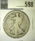 1917-D obverse mintmark Walking Liberty Half Dollar, G, value $25
