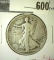1917-S reverse mintmark Walking Liberty Half Dollar, F scratches, F value $20