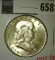 1953-D Franklin Half Dollar, BU, MS63 value $23, MS65 value $110