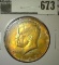 1967 Kennedy Half Dollar, BU crazy toned, value $12