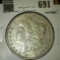 1880-O Morgan Dollar, micro O mintmark variety, XF+ with luster, value $37