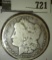 1890-CC Morgan Dollar, scarce Carson City mintmark, always in demand, VG, value $110