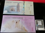 2012 Arctic Territories One Polar Dollar & 2014 Arctic Territories One and a Half Polar Dollar, CU w
