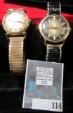 2 mechanical men's watches - Clinton 17 jewels and a Bulova self winding