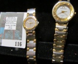 2 better two-tone ladies wristwatches, Citizen and Roven Dino (Swiss)
