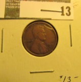 1913 S Lincoln Cent, VG.