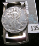 Money clip - 1941 walking liberty half dollar