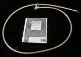 Sterling cable style necklace, suitable for large slide style charms, heavy lobster clasp, 18 inches