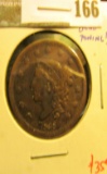 1838 Large Cent, F, BLUE TONING!, F value $35