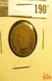 1864 CN Indian Head Cent, G, value $20