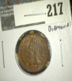 1893 Indian Head Cent, AU+, Luster, 4 full diamonds, SHARP, value $35