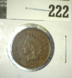 1899 Indian Head Cent, XF, value $10