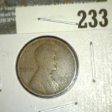 1909 VDB Lincoln Cent, VG/F, value $16