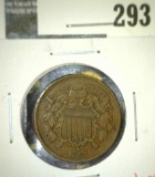 1867 2 Cent Piece, VF, value $35